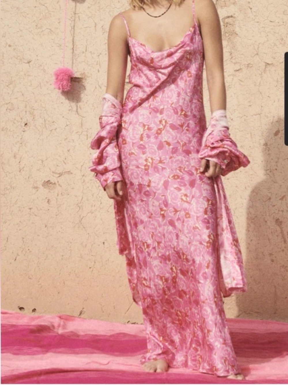 SPELL |  ISLAMORADA BIAS | PINK FLORAL  MAXI DRESS